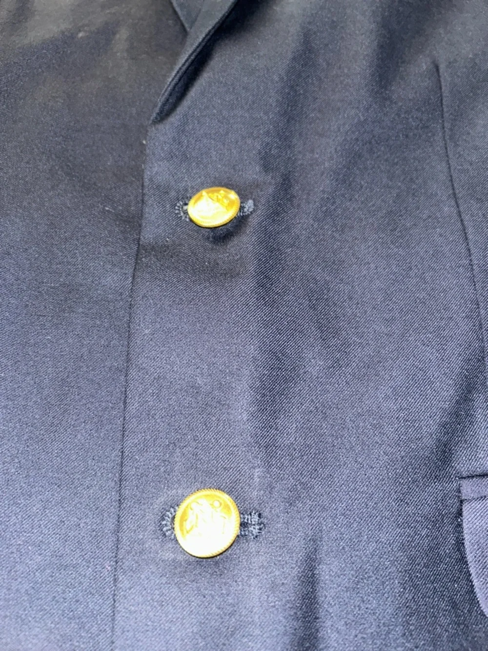 Nautica Navy Blazer with Gold Buttons: Youth 18/Men’s S - Picture 3 of 14